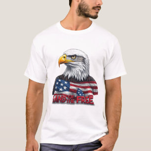 Land der Freien, Amerikanische Flagge Patriotisch T-Shirt
