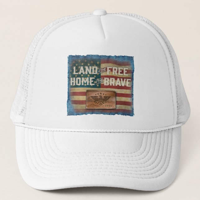 Land der Freien - Cap Truckerkappe (Vorderseite)