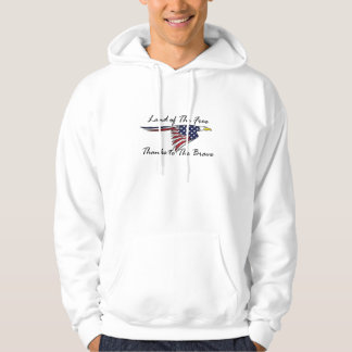 Land der freien dank das tapfere hoodie