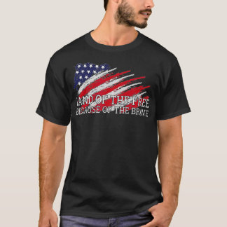 Land der Freien dank der Tapferen Veteranen Da T-Shirt