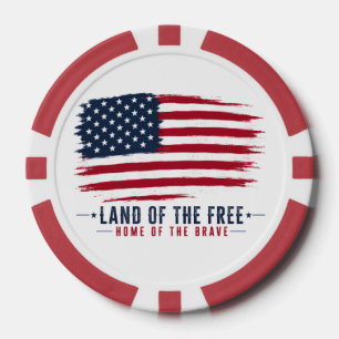Land der Freien, Heimat der Tapferen Patriotisches Pokerchips