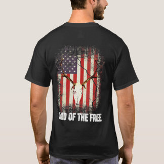 Land der freien Hirschschädel 4. Juli Amerikaner T-Shirt