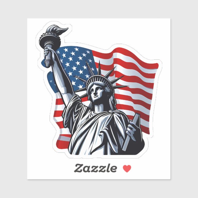 Land der Freien - Patriotisch Aufkleber (Blatt)