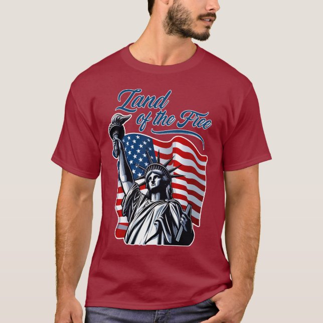 Land der Freien - Patriotisch T-Shirt (Vorderseite)