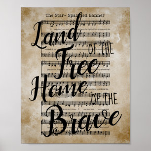 Land der Freien Sternenbanner Poster