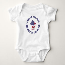 Land der freien USA Flag Patriotic Baby Strampler