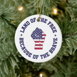 Land der freien USA Flag Patriotic Keramik Ornament