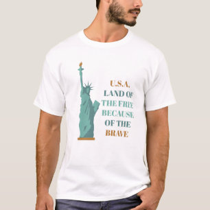 Land der Freien USA Patriotische Amerikanische Fre T-Shirt