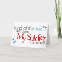 Land der Freien, weil mein Soldat tapfer ist