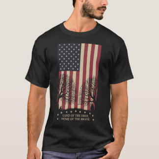 Land der freien Zuhause der tapferen USA T-Shirt