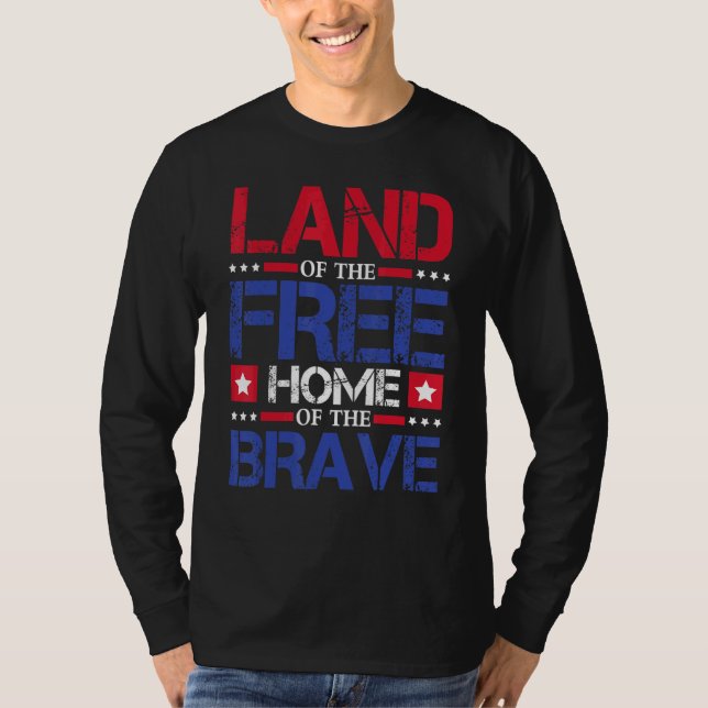 Land der freien Zuhause des schönen 4. Juli T-Shirt (Vorderseite)