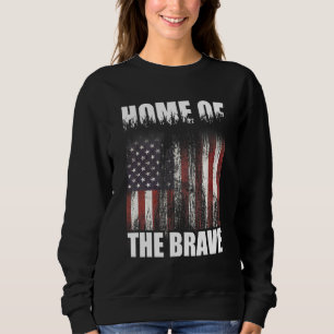 Land der freien Zuhause des schönen 4. Juli vor Sweatshirt