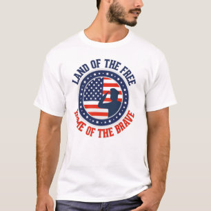 Land der freien Zuhause des schönen Gedenktages T-Shirt