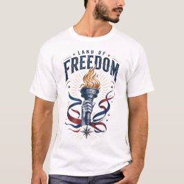 Land der Freiheit Patriotisches Grafik-Shirt T-Shirt