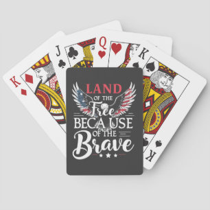 Land der Freiheit wegen des tapferen Veteranen Spielkarten