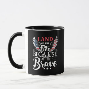 Land der Freiheit wegen des tapferen Veteranen Tasse