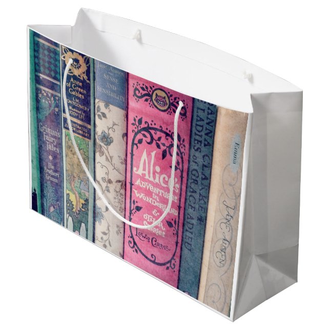 Land der Geschichten-Geschenk-Tasche Große Geschenktüte (Rückseite Schrägansicht)