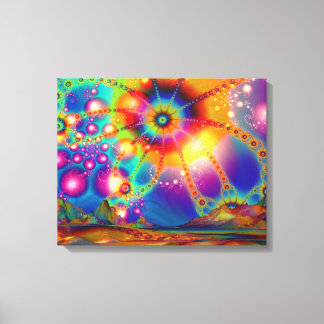 Land der psychedelischen Beleuchtungen Leinwanddruck