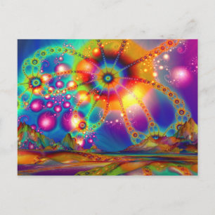 Land der psychedelischen Beleuchtungen Postkarte