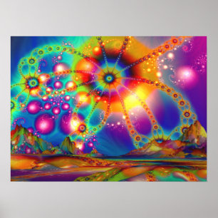 Land der psychedelischen Illuminationen - Poster