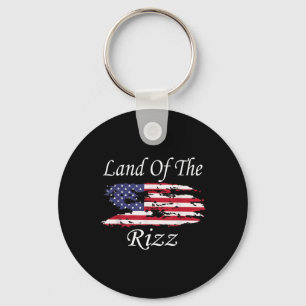 Land der Rizz Lustig Patriotisch Trump 4. Juli Schlüsselanhänger