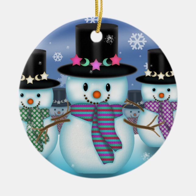 Land der Schneemänner Niedliche Weihnachtsschmuck (Vorne)