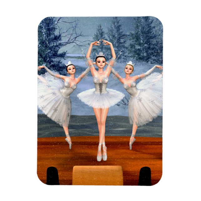 Land der Schneetänze Ballerinas Magnet (Vertikal)