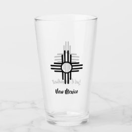 Land der Verzauberung Zia Sun Symbol Bierglas Glas