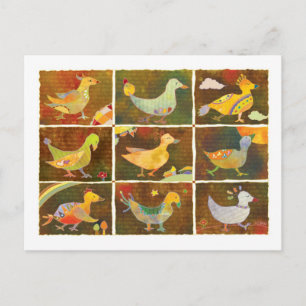 Land der Whimsikvögel Postkarte