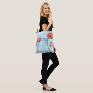 Land des Poppies Gedicht, Weich blaue Wasserfarbe Tasche