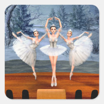 Land des Schnees tanzt Ballerinas Stickers