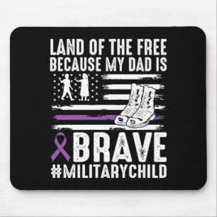 Land des Weil Dad Tapfer Stolz Militär Kind Mousepad