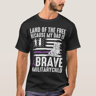 Land des Weil Dad Tapfer Stolz Militär Kind T-Shirt