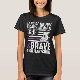 Land des Weil Dad Tapfer Stolz Militär Kind T-Shirt