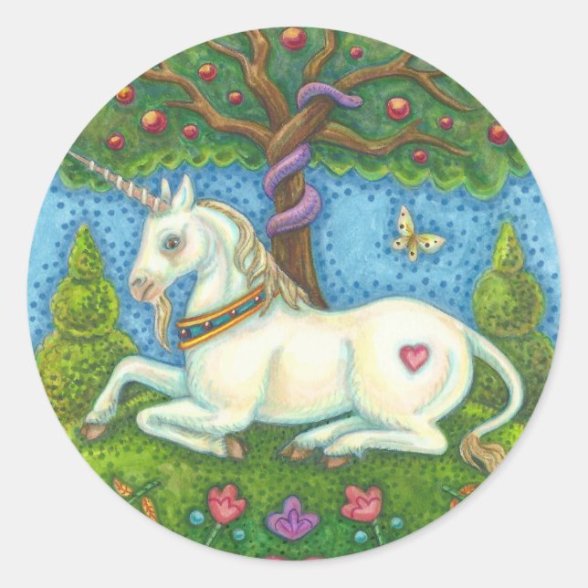 Land Eden Unicorn Serpent STICKERS Sheet (Vorderseite)