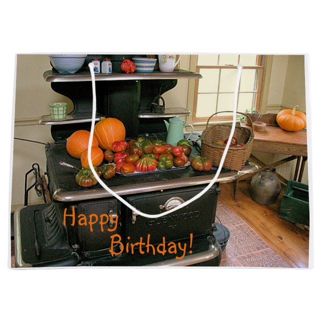 Land ernten Cookofen Geburtstag Große Geschenktüte (Vorderseite)