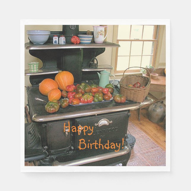 Land ernten Cookofen Geburtstag Serviette (Vorderseite)