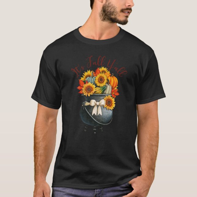 Land Es ist Herbst Y'all Sonnenblumen Grafischer H T-Shirt (Vorderseite)