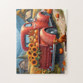 Land Farm LKW Sonnenblumen und Pumpkins Puzzle