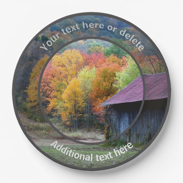 Land Farm Tobacco Barn Personalisiertes Party Pappteller (Vorderseite)