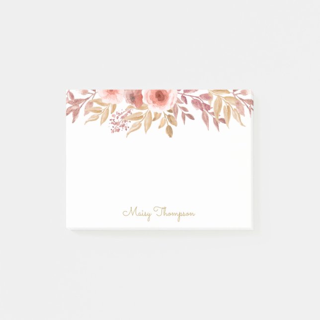 Land Floral Name hinzufügen Post-it Klebezettel (Vorderseite)