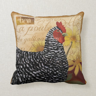 Land-französisches Huhn, La Poulet Kissen