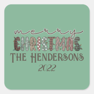 Land Frohe Weihnachts-Platz Sticker