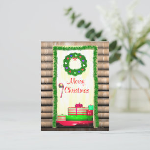 Land Frohe Weihnachtsstür Feiertagspostkarte