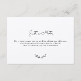 Land Gingham Beilagen Begleitkarte