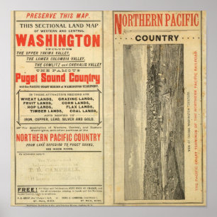 Land Grants Washington und Oregon Poster