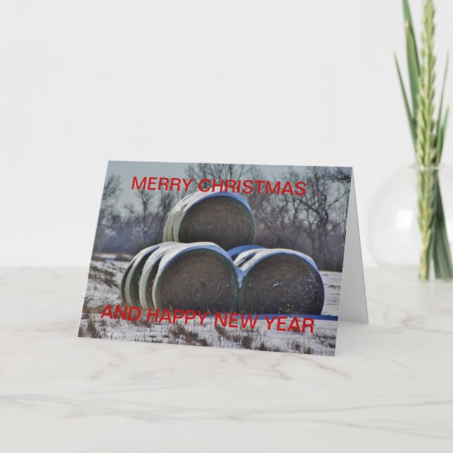 LAND HAYBALE CHRISTMAS CARDCard Feiertagskarte (Vorderseite)