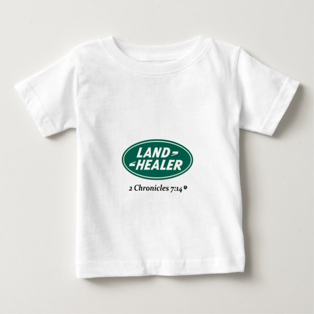Land-Heiler: Land Rover-Parodie Baby T-shirt (Vorderseite)