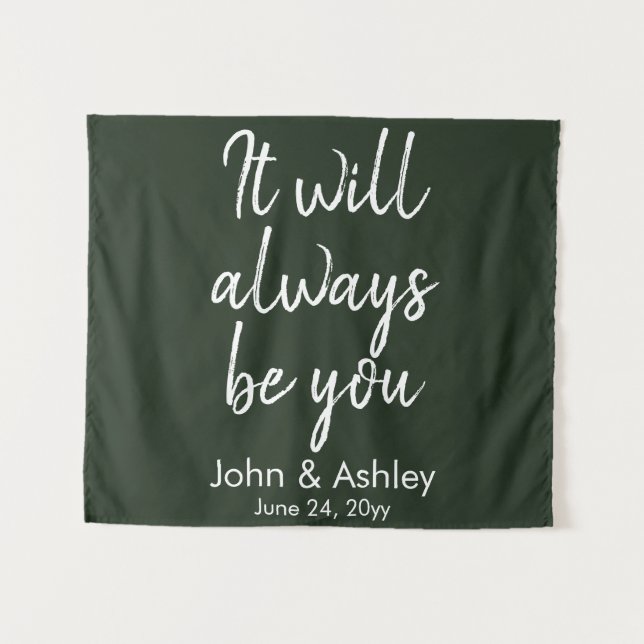 Land Hochzeit Hintergrund Empfang Junter Green Wandteppich (Vorderseite (Horizontal))