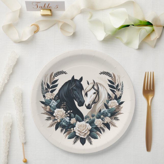 Land Hochzeiten in der Liebe Pappteller (Hochzeit)